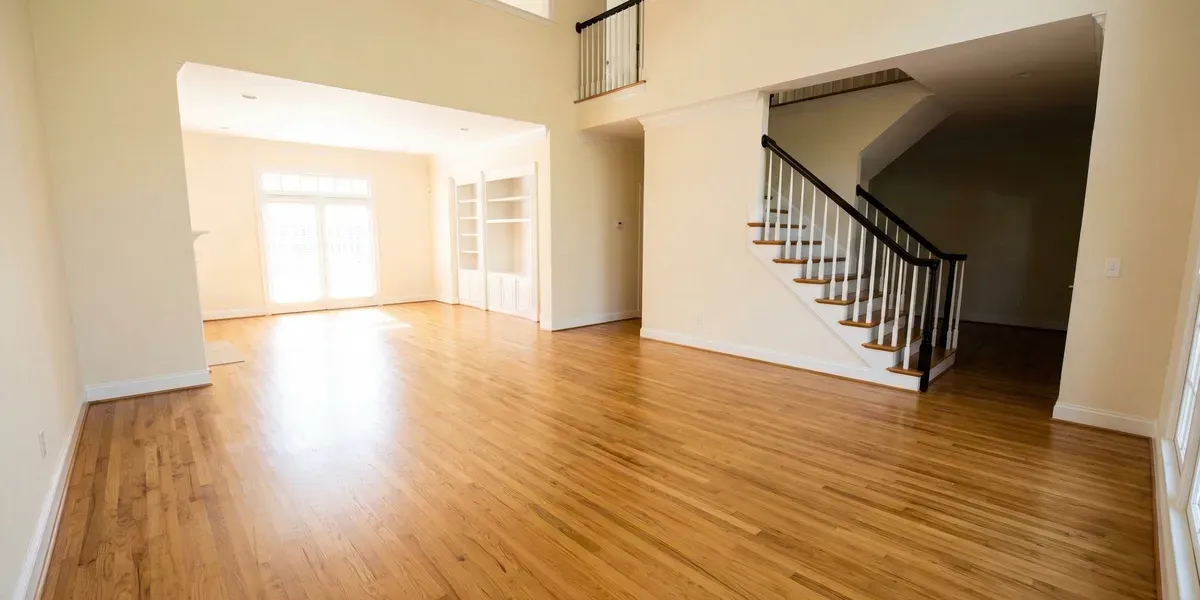 Refinished hardwood floors in a Roswell home